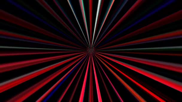 Shining Bright Dots Set Colorful Line Wave Motion Black Background — Video