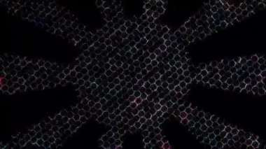 Siyah arkaplandaki renkli çizgilerle ince hareketleri düzenleyen, parıldayan, parlak güzel videolar.