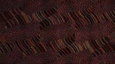 3D parlak çizgiler dalga soyut arkaplan hareketli çizgiler ve parlayan ışık noktalarıyla parlıyor