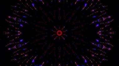 Soyut arka plan hareket eden çizgiler ve parlayan ışık noktaları. Çemberlerle canlandırma