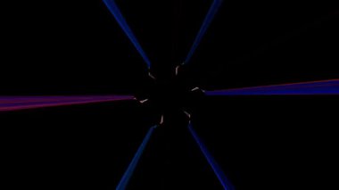 Siyah arkaplandaki renkli çizgilerle ince hareketleri düzenleyen, parıldayan, parlak güzel videolar.