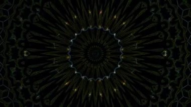 Soyut arka plan hareket eden çizgiler ve parlayan ışık noktaları. Çemberlerle canlandırma