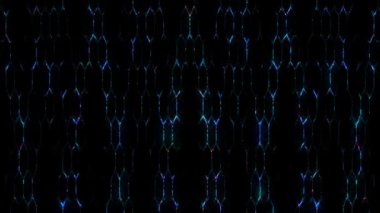 Siyah arkaplandaki renkli çizgilerle ince hareketleri düzenleyen, parıldayan, parlak güzel videolar.