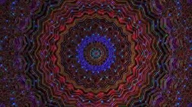 Soyut arka plan hareket eden çizgiler ve parlayan ışık noktaları. Çemberlerle canlandırma