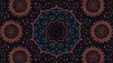 Soyut arka plan hareket eden çizgiler ve parlayan ışık noktaları. Çemberlerle canlandırma