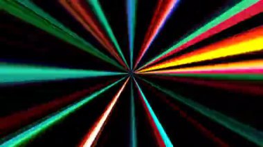 3D parlak çizgiler, dalga hareketini ayarlayın, renk dolu, siyah arkaplan üzerinde