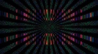 3D parlak çizgiler, dalga hareketini ayarlayın, renk dolu, siyah arkaplan üzerinde