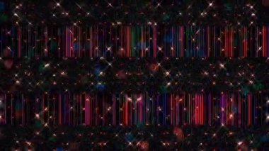 3D parlak çizgiler, dalga hareketini ayarlayın, renk dolu, siyah arkaplan üzerinde