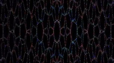 3D parlak çizgiler, dalga hareketini ayarlayın, renk dolu, siyah arkaplan üzerinde