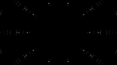 3D animasyon güzel video renkli soyut parlak ışık enerjisi 4K düz çizgi dalgaları merkezde yuvarlak ışık efekti, siyah arkaplan