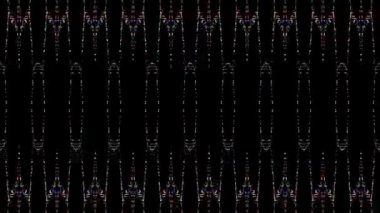 3D parlak çizgiler, dalga hareketini ayarlayın, renk dolu, siyah arkaplan üzerinde