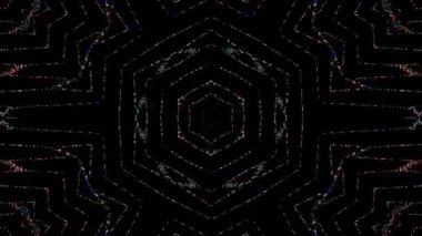Soyut Kaleydoskop deseni tam renklerle. Sihirli mandala. 4k