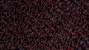 3D soyut parlak çizgiler, dalga, renkli, siyah arkaplan