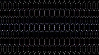 3D soyut parlak çizgiler, dalga, renkli, siyah arkaplan