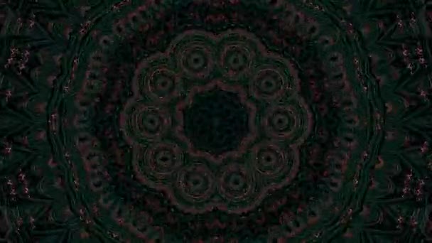 Kaleidoskopmuster Mit Vollen Farben Magisches Mandala Abstrakter Hintergrund Der Streifen — Stockvideo