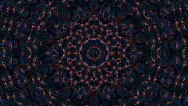Wzór Kalejdoskop Pełnymi Kolorami Magiczna Mandala Streszczenie Poruszające Się Paski — Wideo stockowe