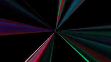 Siyah arkaplandaki renkli çizgilerle ince hareketleri düzenleyen, parıldayan, parlak güzel videolar.