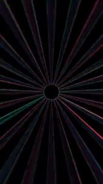 3D animation vertical beautiful video colorful abstract bright light energy 4K of smooth lines waves glittering light effect on black background