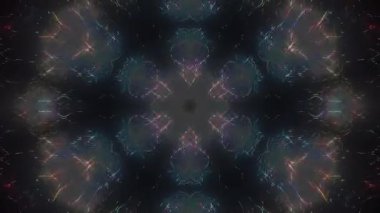 Soyut arka plan hareket eden çizgiler ve parlayan ışık noktaları. Çemberlerle canlandırma