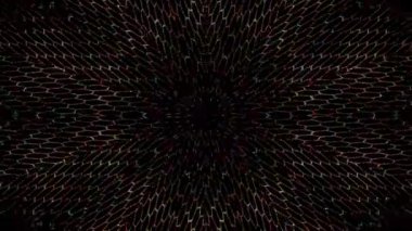 Soyut arka plan hareket eden çizgiler ve parlayan ışık noktaları. Çemberlerle canlandırma