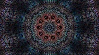 Parlayan güzel soyut bir kaleydoskop, ince hareketleri düzenleyen parlak bir ışık.