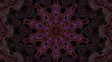 3D soyut parlak çizgiler, dalga, renkli, siyah arkaplan