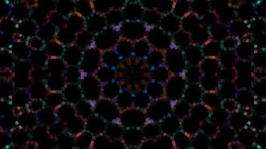 3D soyut parlak çizgiler, dalga, renkli, siyah arkaplan