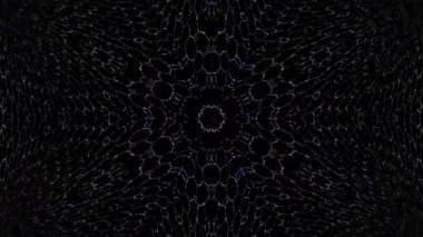 Soyut arka plan hareket eden çizgiler ve parlayan ışık noktaları. Çemberlerle canlandırma