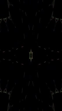 3D animation vertical beautiful video colorful abstract bright light energy 4K of smooth lines waves glittering light effect on black background