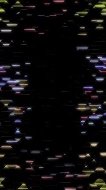 3D animation vertical beautiful video colorful abstract bright light energy 4K of smooth lines waves glittering light effect on black background