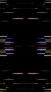 3D animation vertical beautiful video colorful abstract bright light energy 4K of smooth lines waves glittering light effect on black background