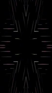 3D animation vertical beautiful video colorful abstract bright light energy 4K of smooth lines waves glittering light effect on black background