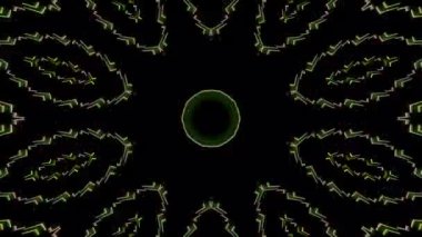 Soyut arka plan hareket eden çizgiler ve parlayan ışık noktaları. Çemberlerle canlandırma