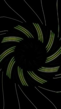 3D animation vertical beautiful video colorful abstract bright light energy 4K of smooth lines waves glittering light effect on black background