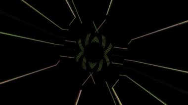 Siyah arkaplandaki renkli çizgilerle ince hareketleri düzenleyen, parıldayan, parlak güzel videolar.