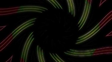 soyut çizgiler merkezde parlayan renkli ışık, siyah arkaplan