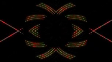 soyut çizgiler merkezde parlayan renkli ışık, siyah arkaplan