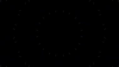 3D animasyon güzel video renkli soyut parlak ışık enerjisi 4K düz çizgi dalgaları merkezde yuvarlak ışık efekti, siyah arkaplan