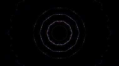 soyut çizgiler renkli noktalar ışık merkezde parlıyor, siyah arkaplan