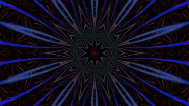 3D animasyon güzel video renkli soyut parlak ışık enerjisi 4K düz çizgi dalgaları merkezde yuvarlak ışık efekti, siyah arkaplan
