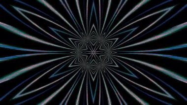 3D soyut parlak çizgiler, dalga, renkli, siyah arkaplan