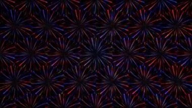 3D soyut parlak çizgiler, dalga, renkli, siyah arkaplan