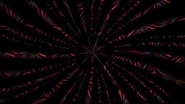 3D soyut parlak çizgiler, dalga, renkli, siyah arkaplan