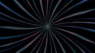 3D soyut parlak çizgiler, dalga, renkli, siyah arkaplan