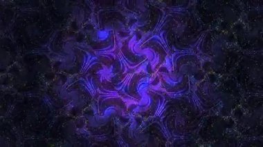 3D soyut parlak çizgiler, dalga, renkli, siyah arkaplan