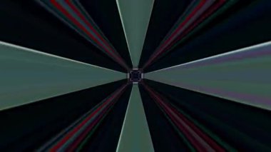 3D soyut parlak çizgiler, dalga, renkli, siyah arkaplan