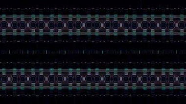 3D soyut parlak çizgiler, dalga, renkli, siyah arkaplan