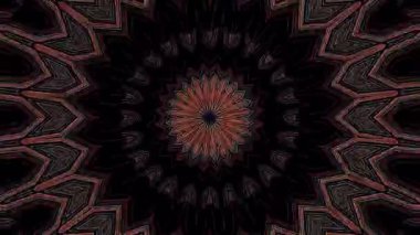 3D animasyon güzel video renkli soyut parlak ışık enerjisi 4K düz çizgi dalgaları merkezde yuvarlak ışık efekti, siyah arkaplan