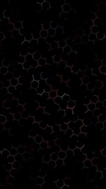 3D soyut parlak çizgiler, dalga, renkli, siyah arkaplan