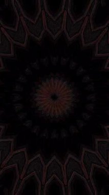 3D animasyon güzel video renkli soyut parlak ışık enerjisi 4K düz çizgi dalgaları merkezde yuvarlak ışık efekti, siyah arkaplan